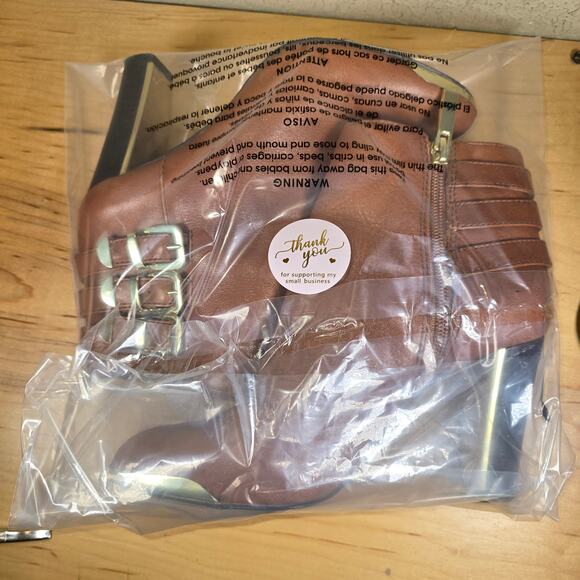 Louise et Cie Warren Boots Vince Camuto Brown Leather 3" Heeled Size 6 B - Picture 11 of 11